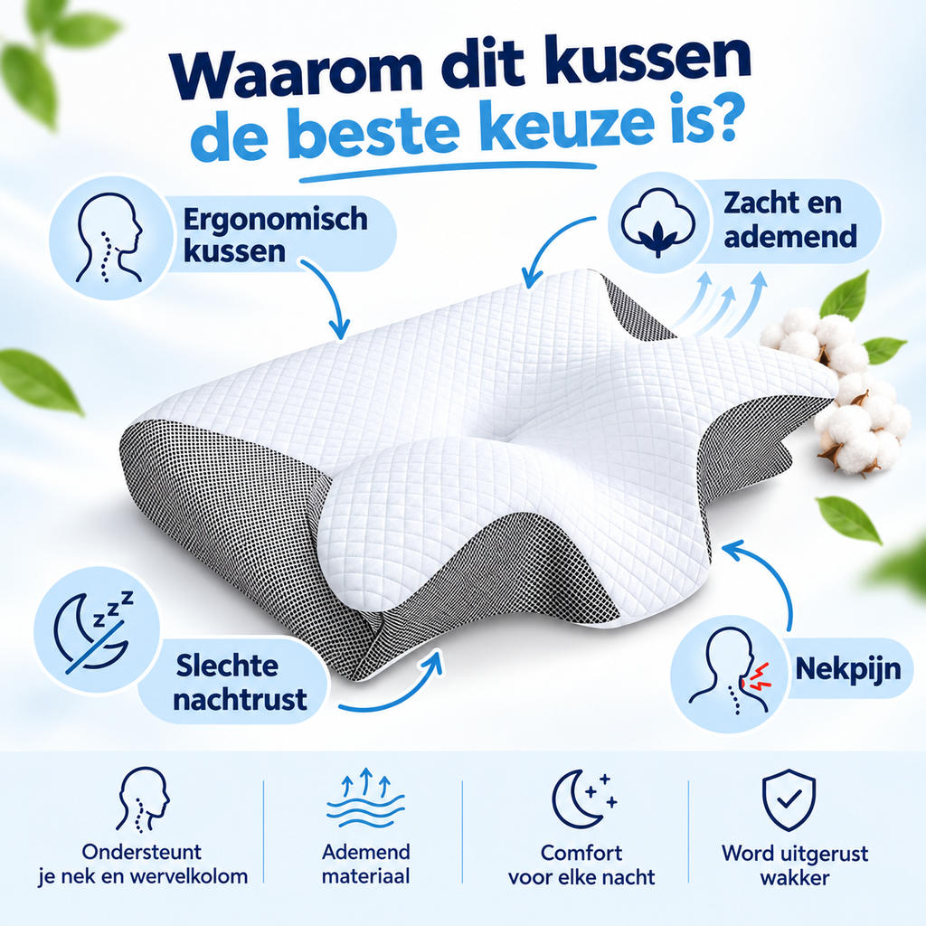 Ergonomisch orthepedisch hoofdkussen